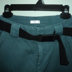 Tna Cargo Pants With Belt in Teal Blue